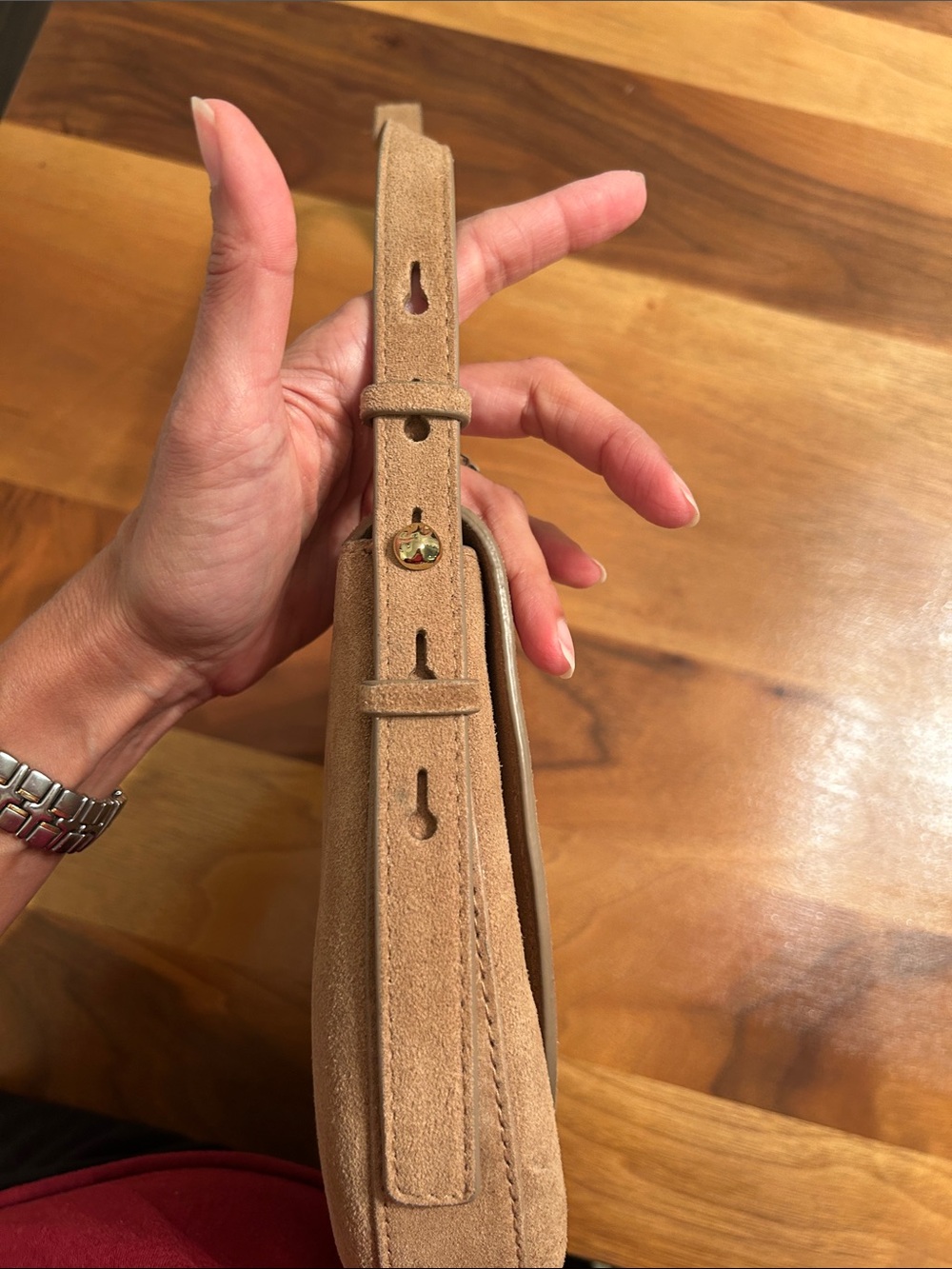 Madewell Cumin Color Dakota Suede Saddle Crossbody Bag - Picture 8 of 11